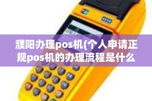 濮阳办理pos机(个人申请正规pos机的办理流程是什么)