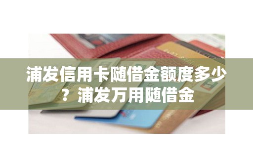 浦发信用卡随借金额度多少？浦发万用随借金