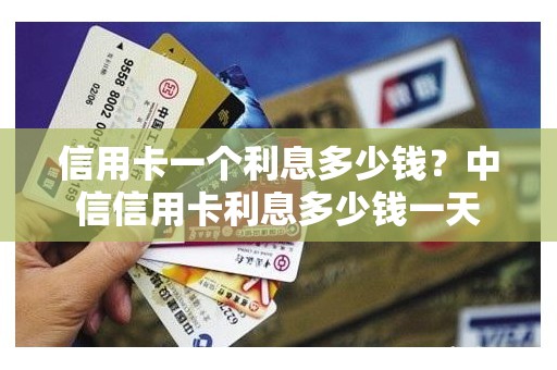 信用卡一个利息多少钱？中信信用卡利息多少钱一天