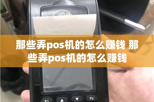 那些弄pos机的怎么赚钱 那些弄pos机的怎么赚钱