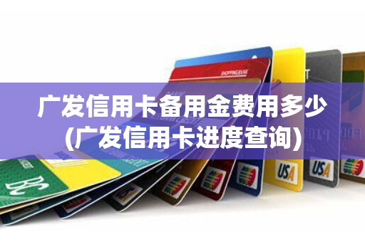 广发信用卡备用金费用多少(广发信用卡进度查询)