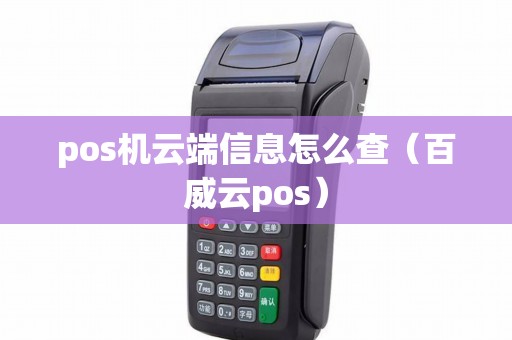 pos机云端信息怎么查（百威云pos）