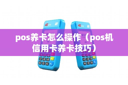 pos养卡怎么操作（pos机信用卡养卡技巧）