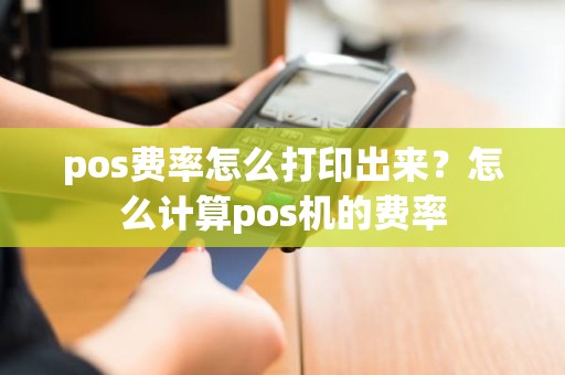 pos费率怎么打印出来？怎么计算pos机的费率