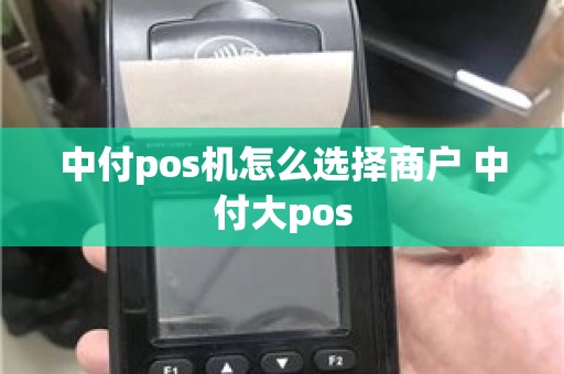 中付pos机怎么选择商户 中付大pos