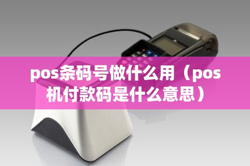 pos条码号做什么用（pos机付款码是什么意思）