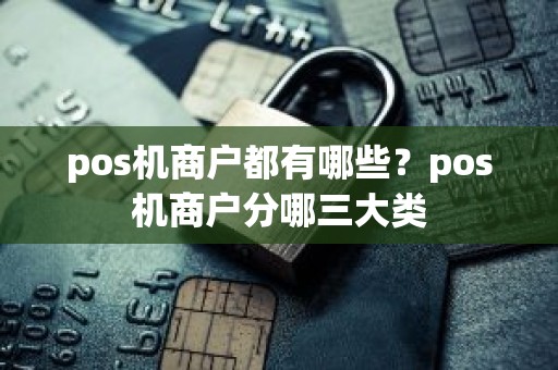 pos机商户都有哪些？pos机商户分哪三大类