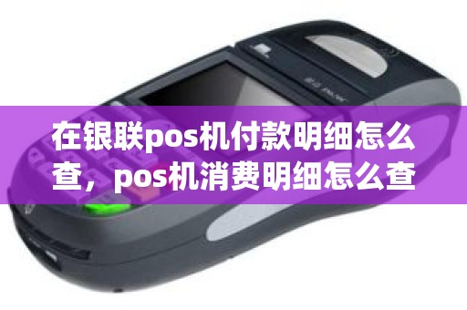 在银联pos机付款明细怎么查，pos机消费明细怎么查