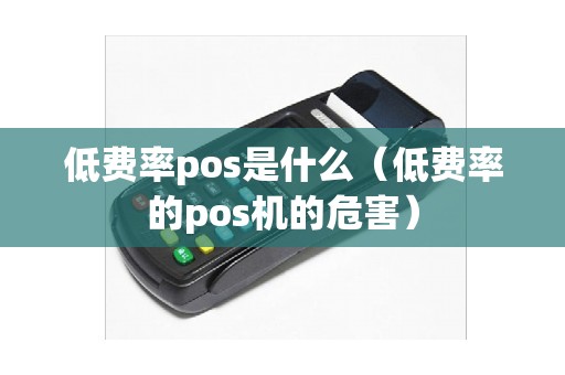 低费率pos是什么（低费率的pos机的危害）