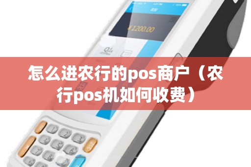 怎么进农行的pos商户（农行pos机如何收费）