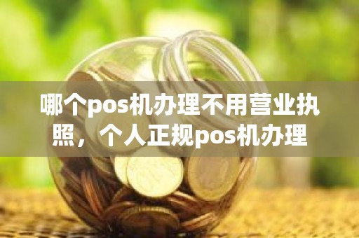 哪个pos机办理不用营业执照，个人正规pos机办理