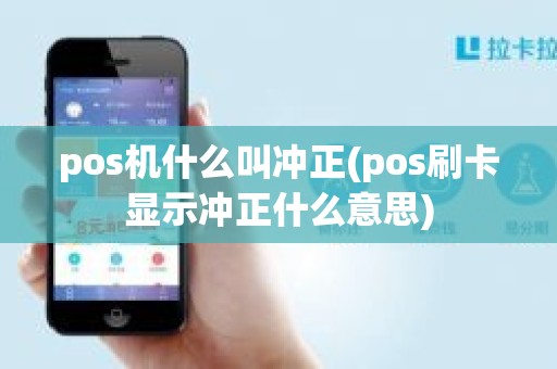 pos机什么叫冲正(pos刷卡显示冲正什么意思)