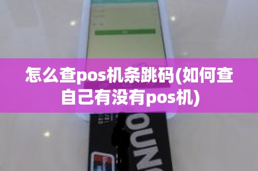 怎么查pos机条跳码(如何查自己有没有pos机)