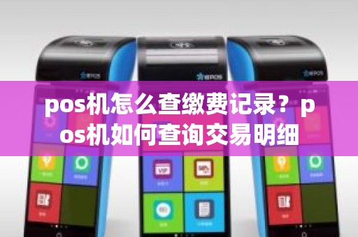 pos机怎么查缴费记录？pos机如何查询交易明细