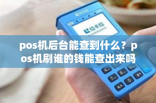 pos机后台能查到什么？pos机刷谁的钱能查出来吗