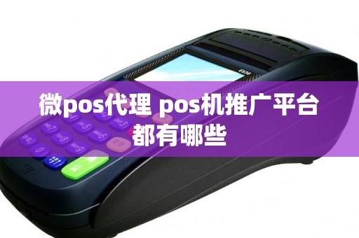 微pos代理 pos机推广平台都有哪些