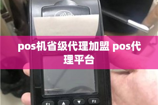 pos机省级代理加盟 pos代理平台