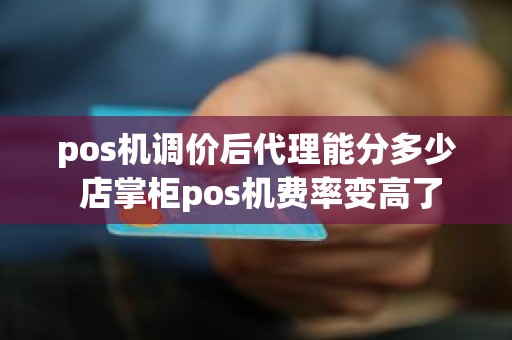 pos机调价后代理能分多少 店掌柜pos机费率变高了