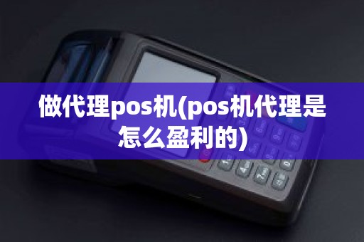 做代理pos机(pos机代理是怎么盈利的)