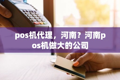 pos机代理，河南？河南pos机做大的公司