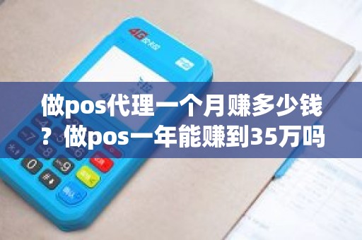 做pos代理一个月赚多少钱？做pos一年能赚到35万吗