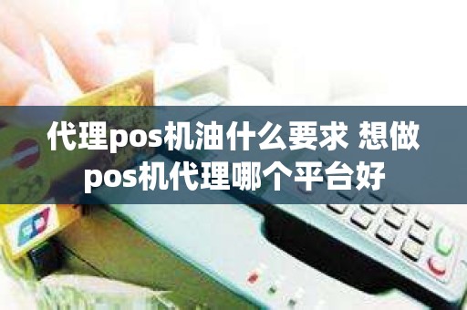 代理pos机油什么要求 想做pos机代理哪个平台好