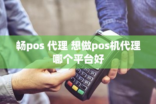 畅pos 代理 想做pos机代理哪个平台好