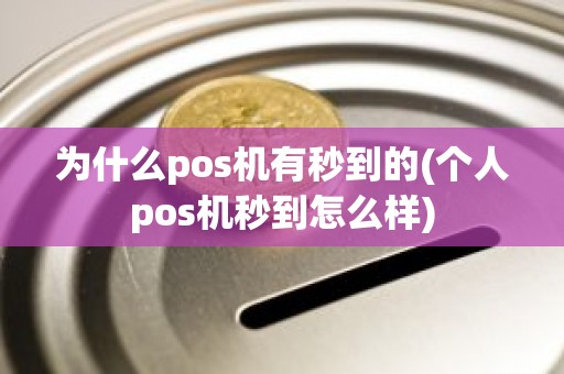 为什么pos机有秒到的(个人pos机秒到怎么样)