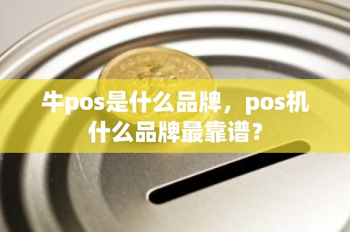 牛pos是什么品牌，pos机什么品牌最靠谱？