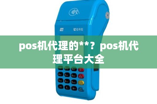 pos机代理的**？pos机代理平台大全