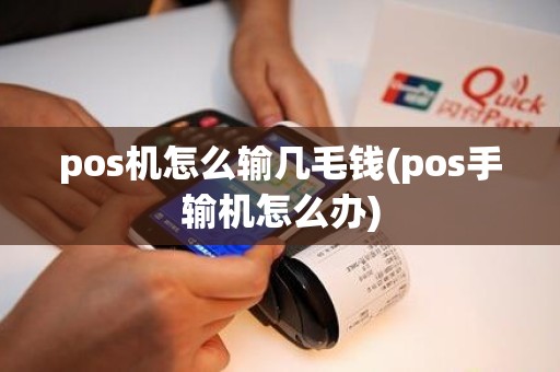 pos机怎么输几毛钱(pos手输机怎么办)