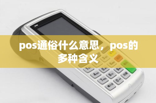 pos通俗什么意思，pos的多种含义