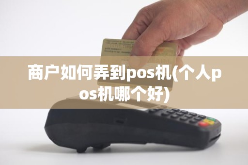 商户如何弄到pos机(个人pos机哪个好)