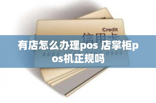 有店怎么办理pos 店掌柜pos机正规吗