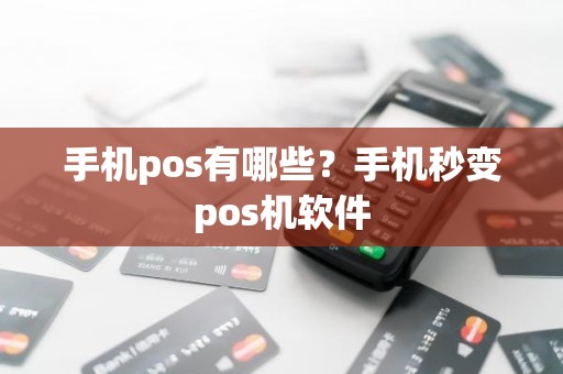 手机pos有哪些？手机秒变pos机软件