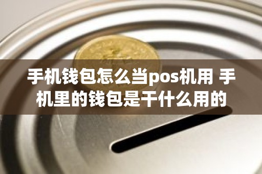 手机钱包怎么当pos机用 手机里的钱包是干什么用的