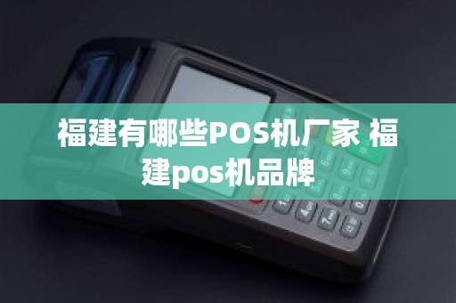 福建有哪些POS机厂家 福建pos机品牌