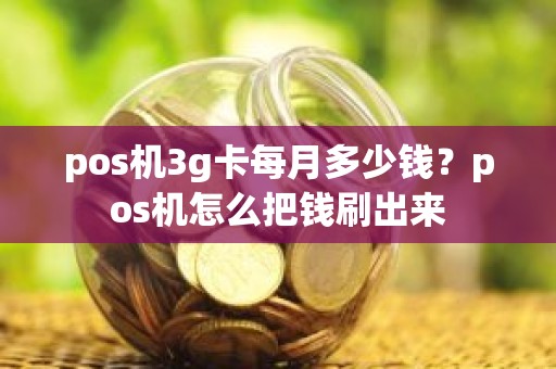 pos机3g卡每月多少钱？pos机怎么把钱刷出来