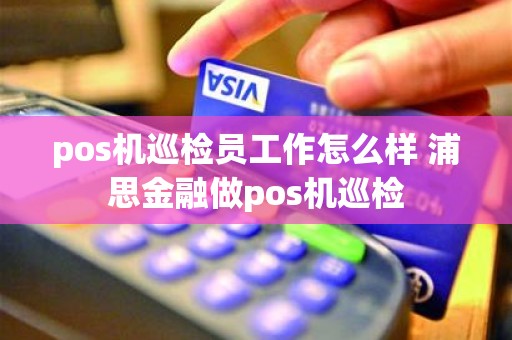 pos机巡检员工作怎么样 浦思金融做pos机巡检