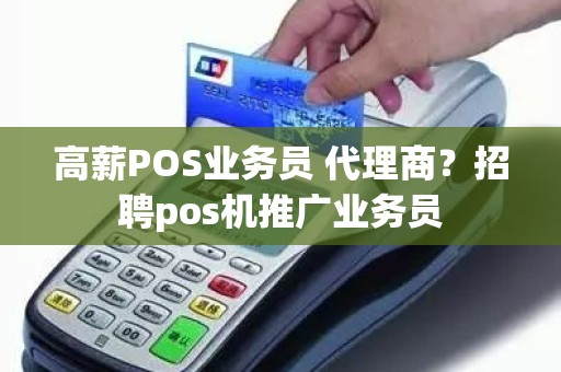 高薪POS业务员 代理商？招聘pos机推广业务员