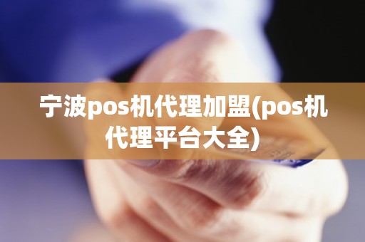 宁波pos机代理加盟(pos机代理平台大全)