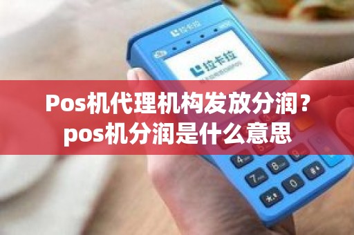 Pos机代理机构发放分润？pos机分润是什么意思