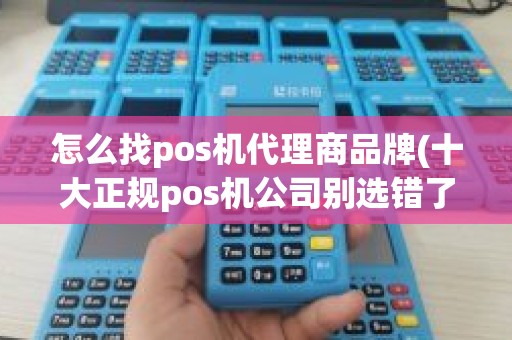 怎么找pos机代理商品牌(十大正规pos机公司别选错了)