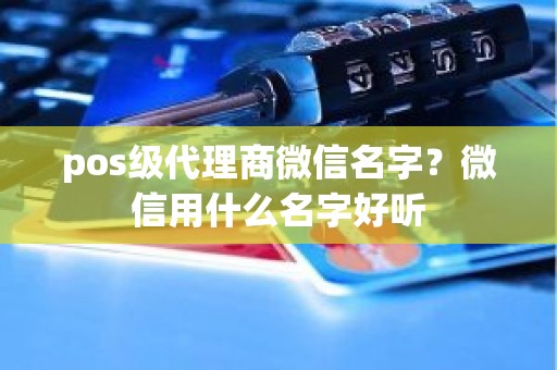 pos级代理商微信名字？微信用什么名字好听