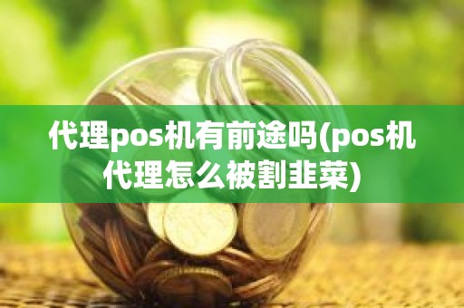 代理pos机有前途吗(pos机代理怎么被割韭菜)