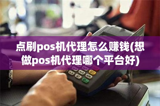 点刷pos机代理怎么赚钱(想做pos机代理哪个平台好)