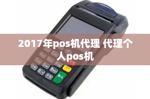 2017年pos机代理 代理个人pos机