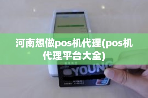 河南想做pos机代理(pos机代理平台大全)