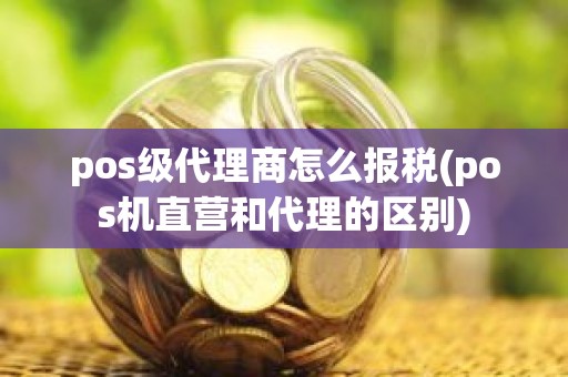 pos级代理商怎么报税(pos机直营和代理的区别)