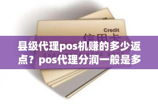 县级代理pos机赚的多少返点？pos代理分润一般是多少